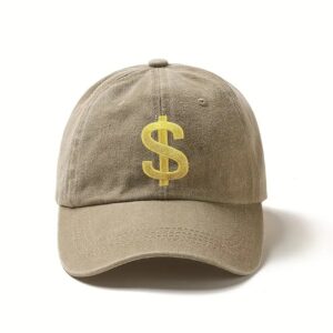 Baseball caps med Gull Dollar Emblem
